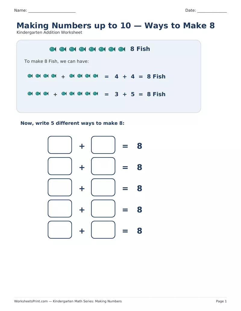 Ways to Make 8: Ocean Fish