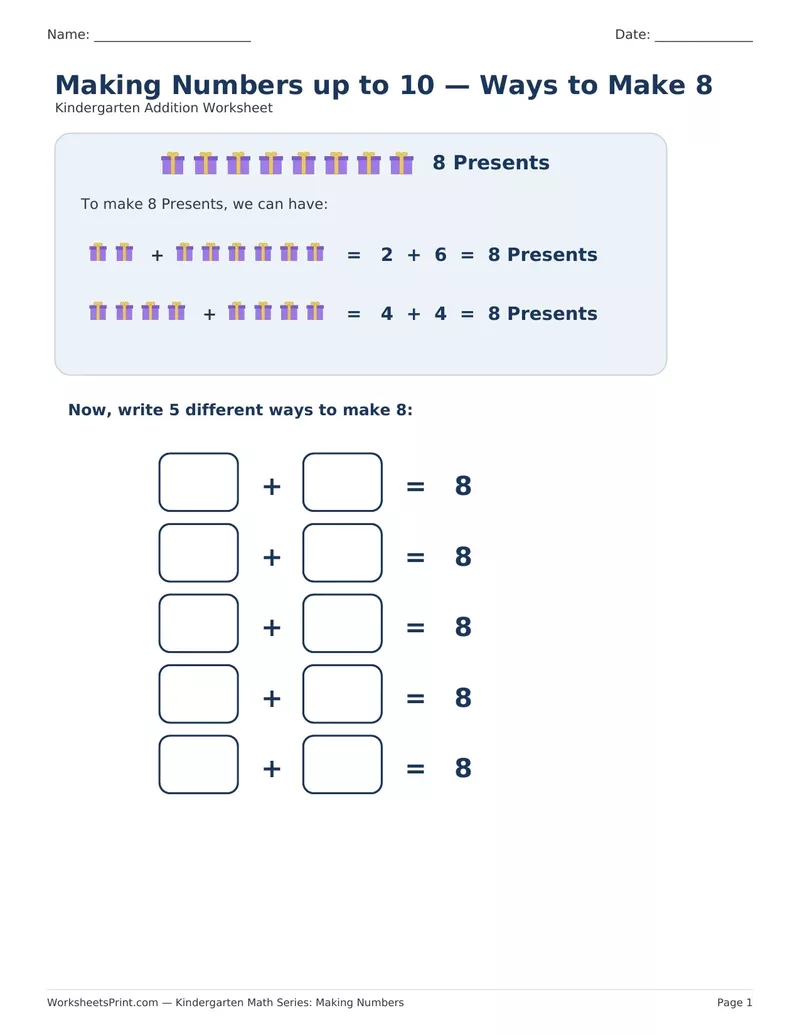 Ways to Make 8: Gift Boxes